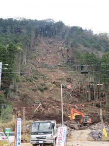 熊本県菊池郡山崩れ現場