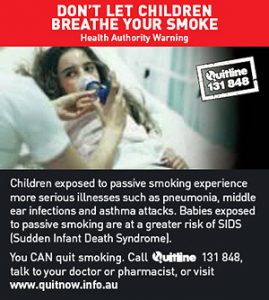 DON'T LET CHILDREN BREATHE YOUR SMOKE