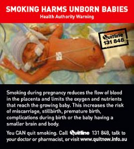 SMOKING HARMS UNBORN BABIES