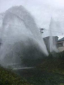 大阪北部地震・寝屋川市市水道管破裂