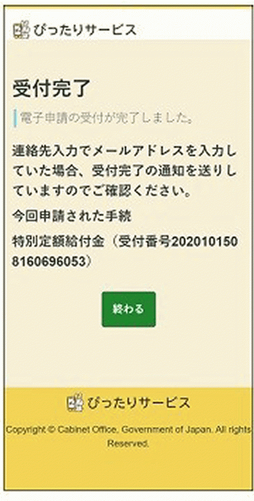 第二回目特別定額給付金オンライン申請サイト④