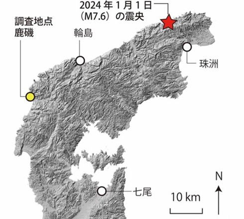 能登半島地震に伴う海岸の地殻変動