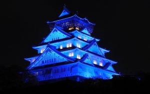 大阪城ブルーライトアップ