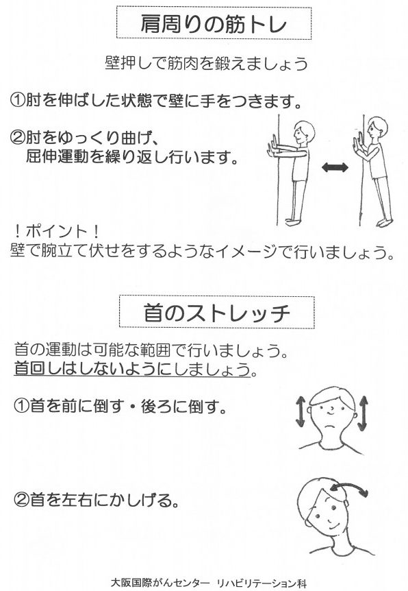 肩回りの筋トレと首のストレッチ